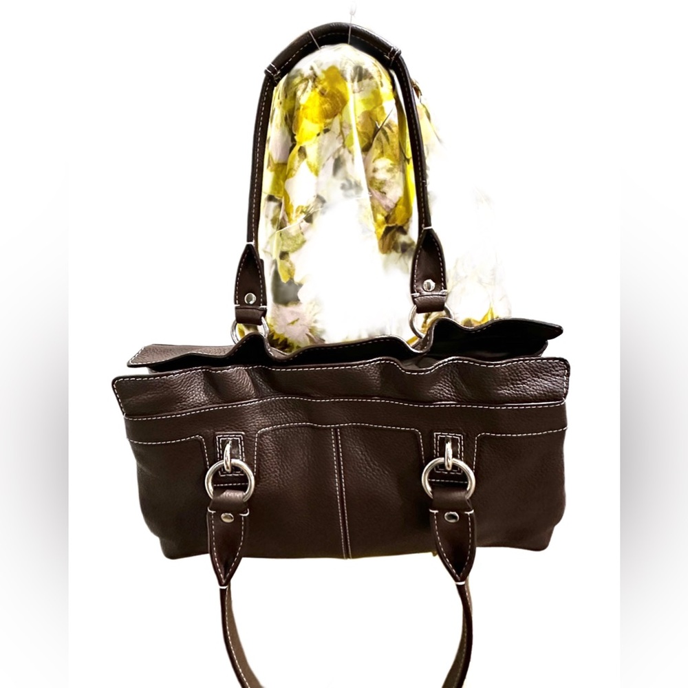 COACH PENELOPY PEBBLED LEATHER Dark Chocolate Shoulder Bag EUC 14 X 9X4X7 - Picture 7 of 16